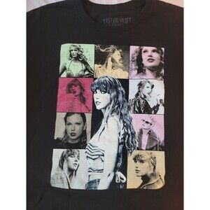 Taylor Swift The Eras Tour Tshirt Woman Large Tour Merch Photo Graphic Tee Black